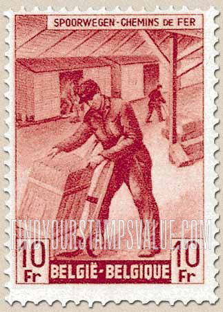 FindYourStampsValue: Parcel Post and Railway: Freight Station Interior