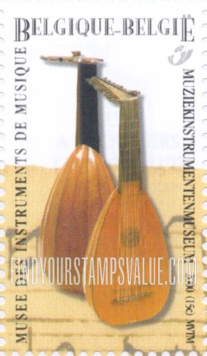 FindYourStampsValue: Opening of Musical Instrument Museum, Brussels: Lutes