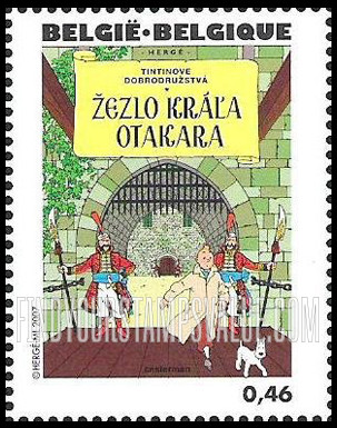 FindYourStampsValue: The Adventures of Tintin: Tintin book covers translated in Slovak (Zezlo Král’a Otakara)