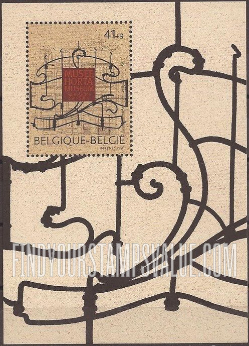 FindYourStampsValue: Semi-Postal, Museums: Horta Museum, Saint Gilles