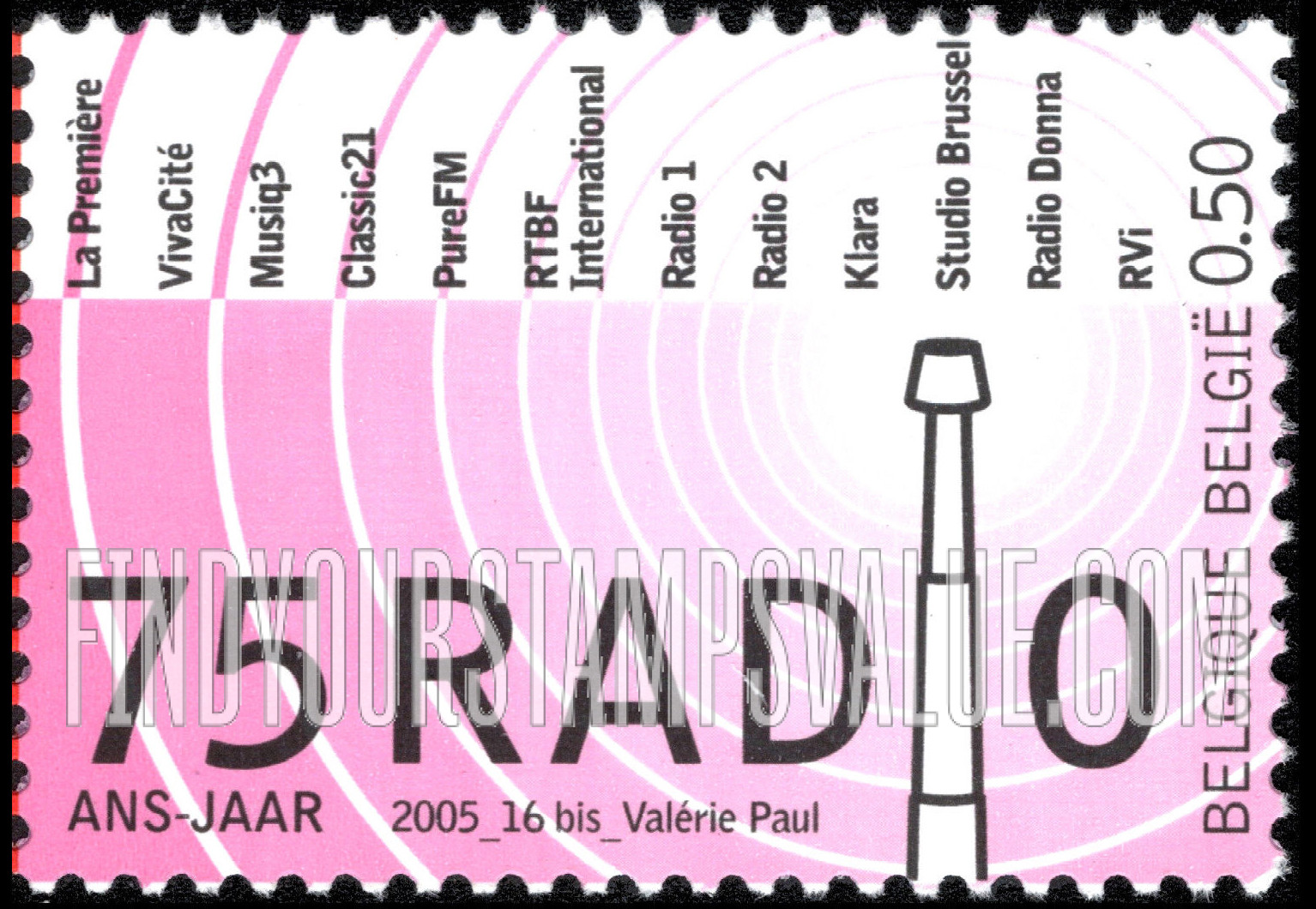 FindYourStampsValue: National Radio Broadcasting Institute, 75th Anniversary