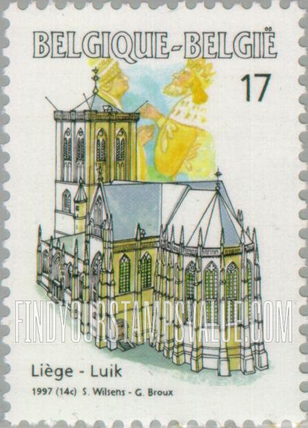 FindYourStampsValue: Churches: Basilica of St. Martin, Liège