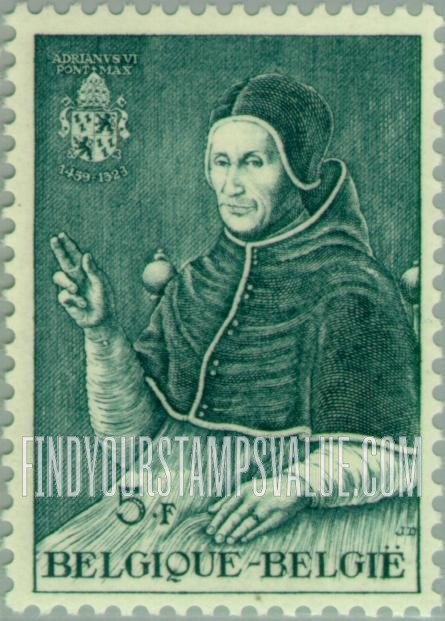 FindYourStampsValue: Pope Adrian VI, by Jan van Scorel