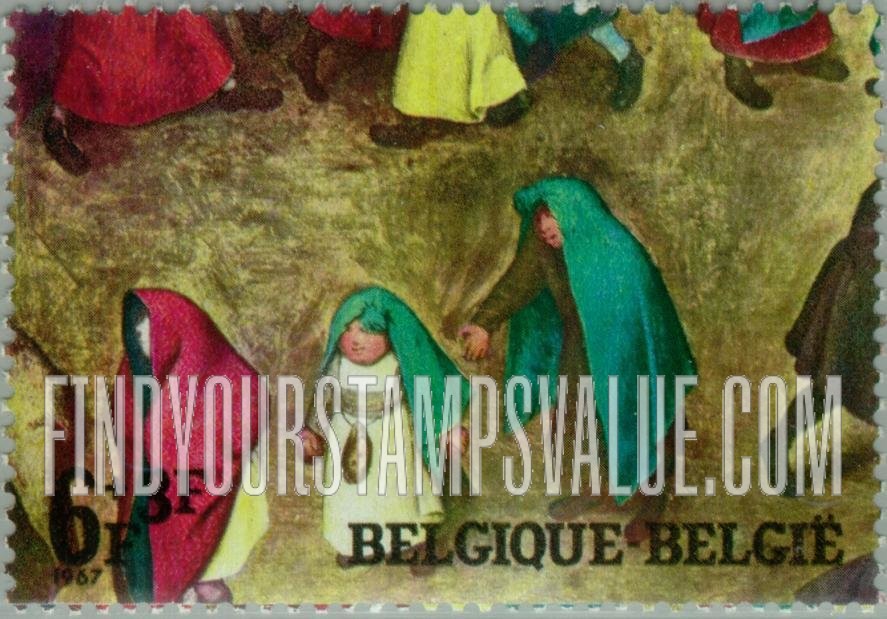 FindYourStampsValue: Semi-Postal: Detail from Brueghel’s “Children’s Games”