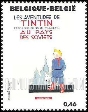 FindYourStampsValue: The Adventures of Tintin: Tintin book covers translated in French (Tintin au Pays des Soviets)