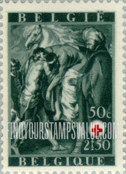 FindYourStampsValue: Semi-Postal, Paintings by Van Dyck: “The Good Samaritan”