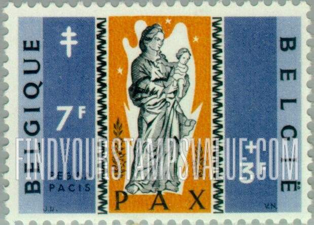 FindYourStampsValue: Semi-Postal: Madonna, Liége