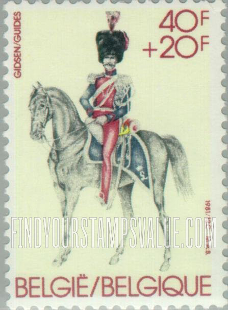 Semi-Postal, Anniversaries: Guides Regiment 40fr + 20fr Multicolored ...