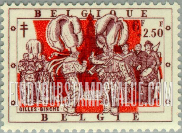 FindYourStampsValue: Semi-Postal, Legends: “Gilles” (clowns), Binche