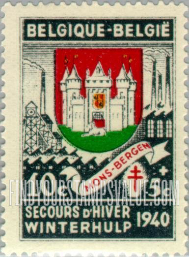 FindYourStampsValue: Semi-Postal, Coats of Arms: Mons