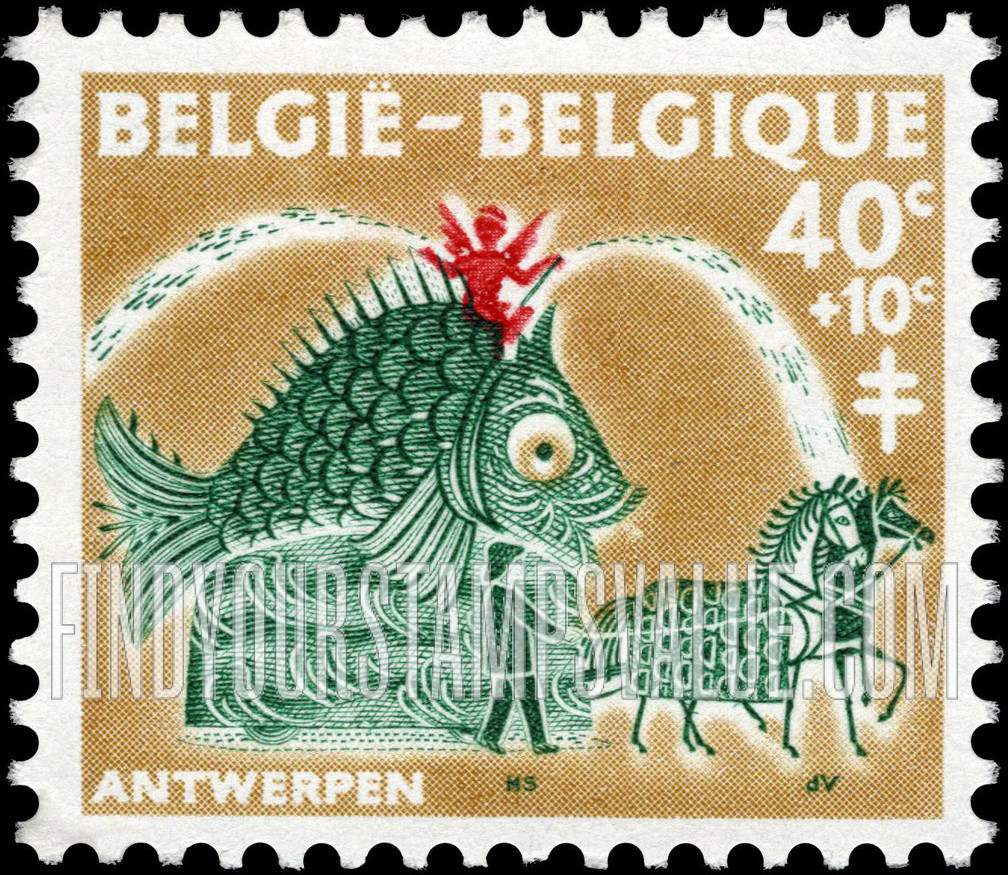 FindYourStampsValue: Semi-Postal: Whale, Antwerp