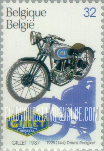 FindYourStampsValue: Classic Motorcycles: 1937 Gillet