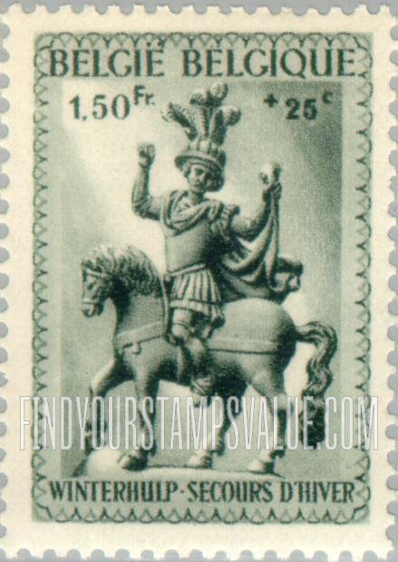 FindYourStampsValue: Semi-Postal: St. Martin Statue, Church of Dinant