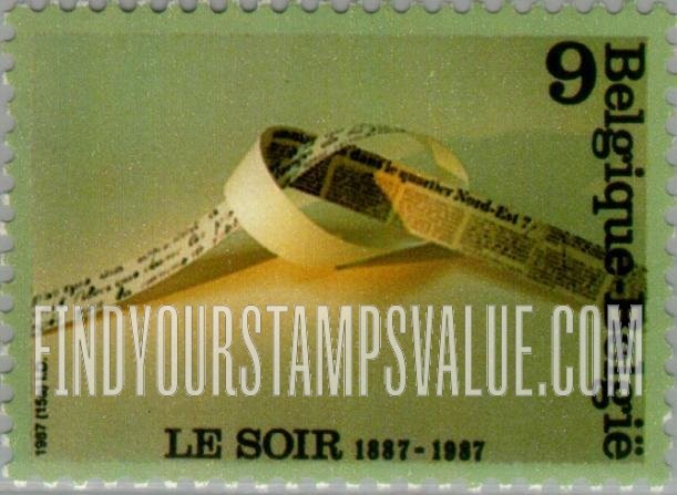FindYourStampsValue: Newspaper Centennials: Le Soir