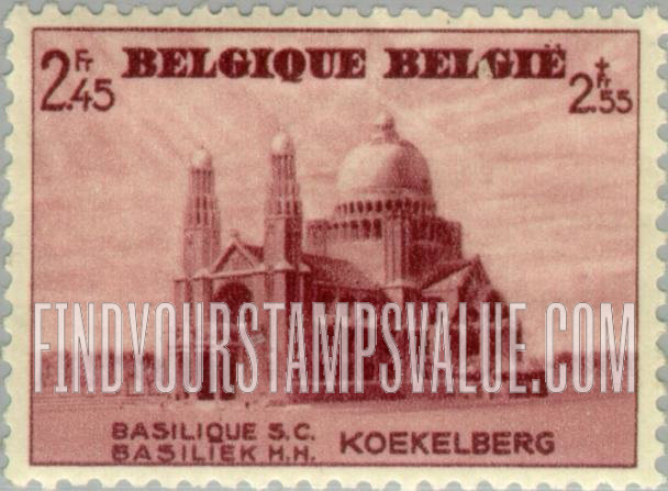 FindYourStampsValue: Semi-Postal: Basilica of Koekelberg