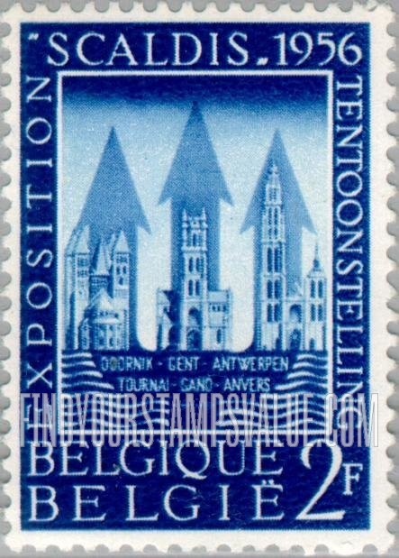 FindYourStampsValue: Buildings of Tournai, Ghent and Antwerp