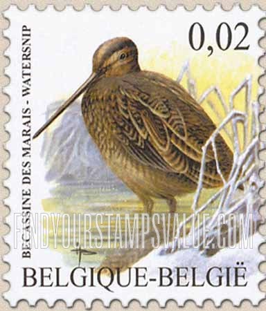 FindYourStampsValue: Bird: Becassine des Marais