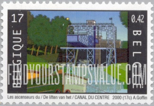 FindYourStampsValue: UNESCO World Heritage Sites: Boat lifts, Canal du Centre