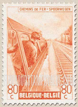 FindYourStampsValue: Parcel Post and Railway: Engineer at Throttle