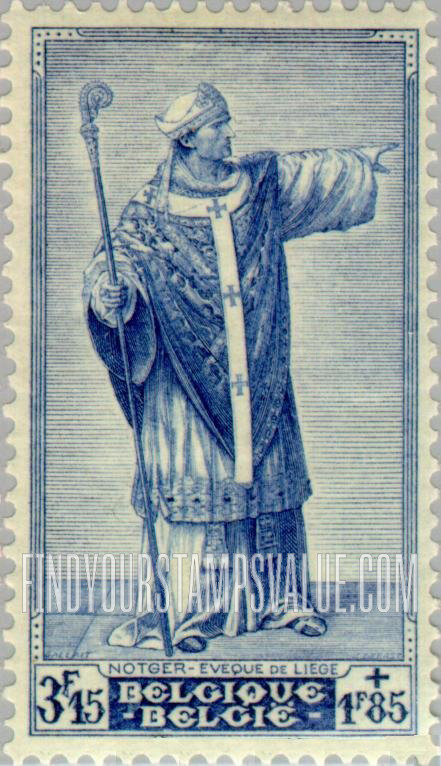 FindYourStampsValue: Semi-Postal: Bishop Notger of Liege