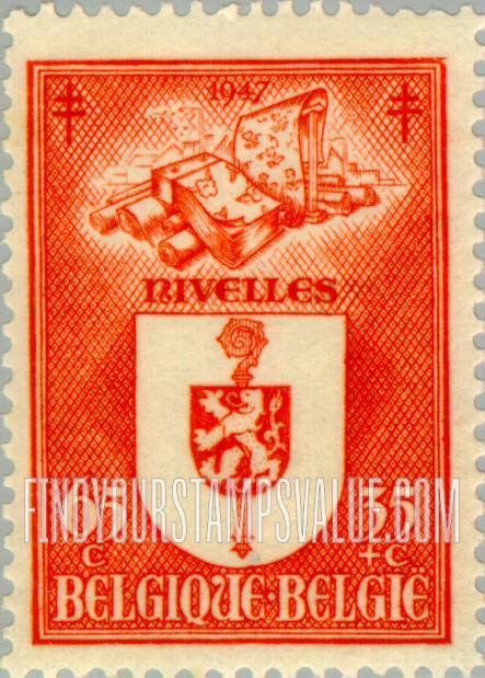 FindYourStampsValue: Semi-Postal, Coats of Arms: Nivelles