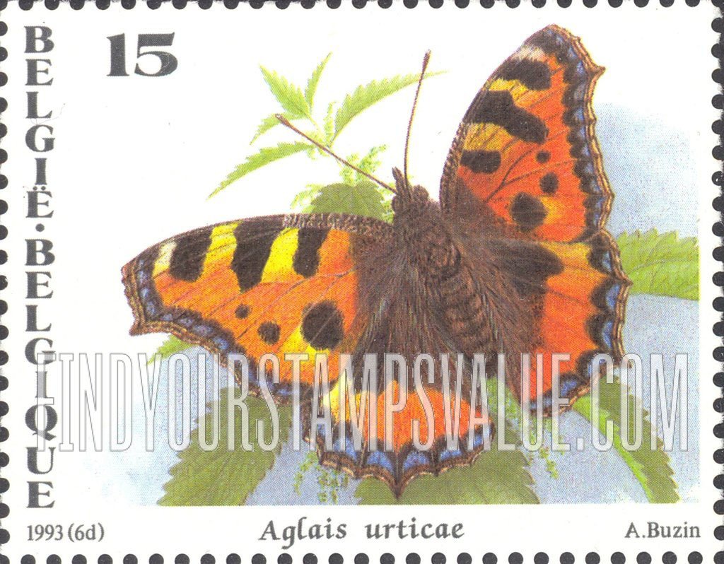 FindYourStampsValue: Butterflies: Aglais urticae