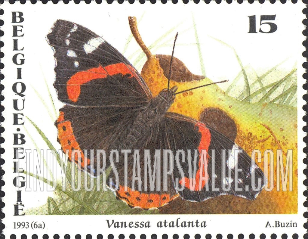 FindYourStampsValue: Butterflies: Vanessa atalanta