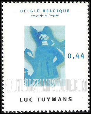 FindYourStampsValue: Contemporary Art: Figuur op de Rug Gezien, by Luc Tuymans