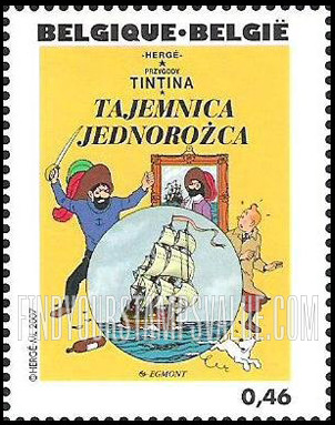 FindYourStampsValue: The Adventures of Tintin: Tintin book covers translated in Polish (Tajemnica Jednorozca)