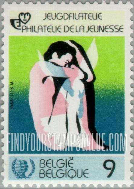 FindYourStampsValue: International Youth Year: Nude in repose, angel