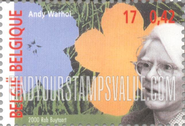 FindYourStampsValue: The 20th Century: Andy Warhol, artist