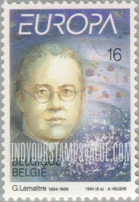 FindYourStampsValue: Europa: Abbe Georges Lemaitre (1894-1966), proposed “big-bang” theory of origins of universe