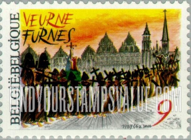 FindYourStampsValue: Folklore: Penitents procession, Veurne