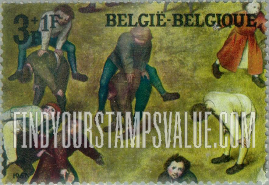 FindYourStampsValue: Semi-Postal: Detail from Brueghel’s “Children’s Games”