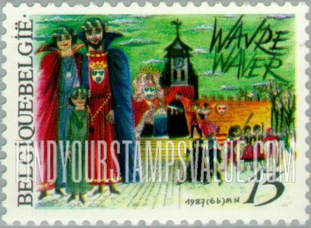 FindYourStampsValue: Folklore: Play of John and Alice, Wavre