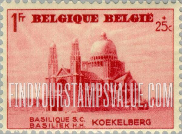 FindYourStampsValue: Semi-Postal: Basilica of Koekelberg