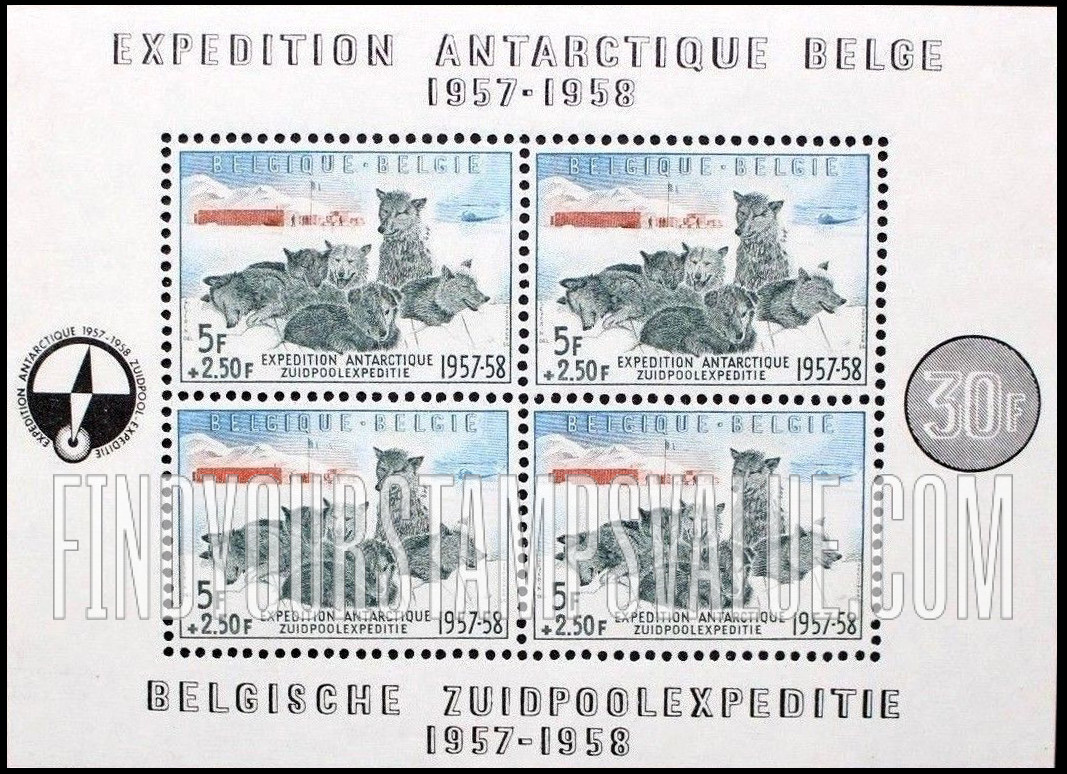 FindYourStampsValue: Semi-Postal: Dogs and Antarctic Camp