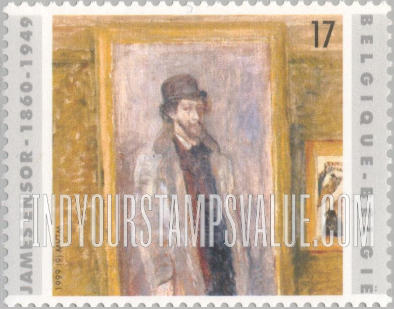FindYourStampsValue: Painting, “My Favorite Room”, by James Ensor (1860-1949)