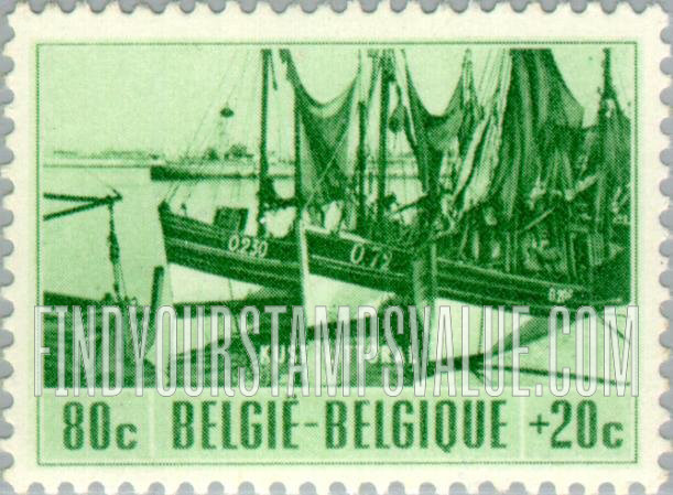 FindYourStampsValue: Semi-Postal: Boats at Dock