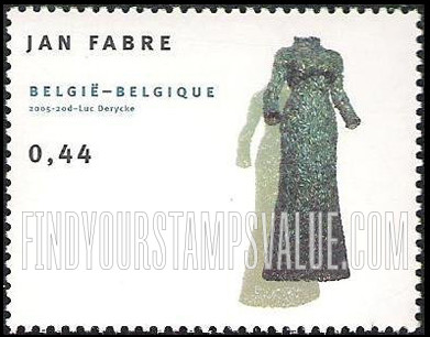 FindYourStampsValue: Contemporary Art: Mur de Montée des Anges, by Jan Fabre