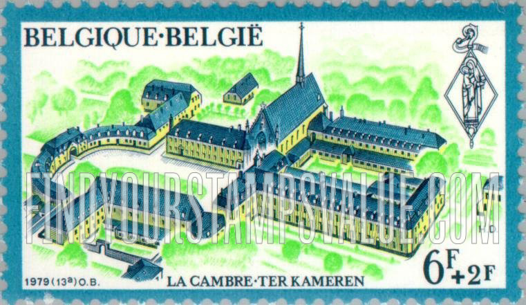 FindYourStampsValue: Semi-Postal: Notre Dame Abbey, Brussels