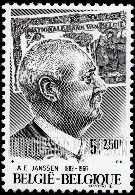 FindYourStampsValue: Semi-Postal: Albert-Edouard Janssen, Financier