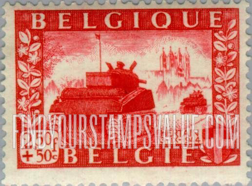 FindYourStampsValue: Semi-Postal: British tanks at Hertain