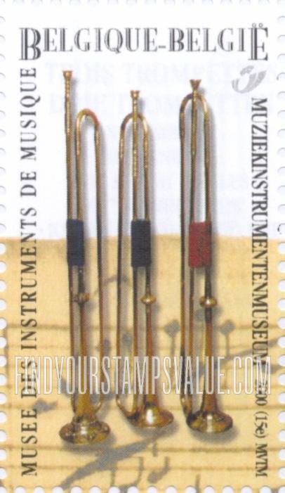 FindYourStampsValue: Opening of Musical Instrument Museum, Brussels: Trumpets