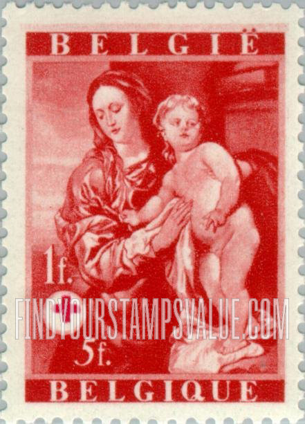 FindYourStampsValue: Semi-Postal, Paintings by Van Dyck: “Madonna and Child”