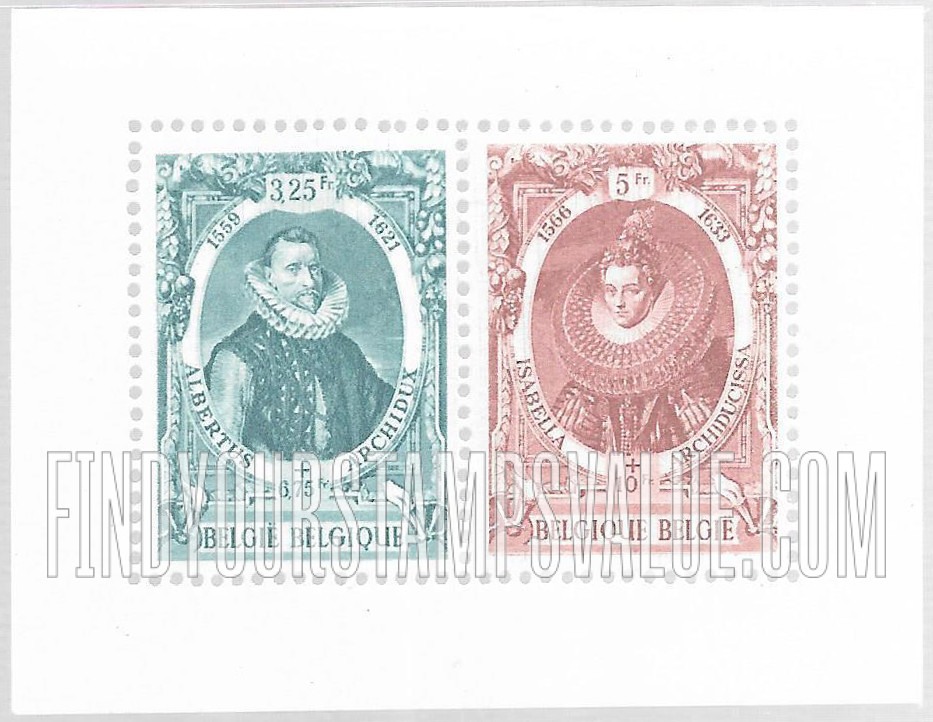 FindYourStampsValue: Semi-Postal: Archduke Albert and Archduchess Isabella