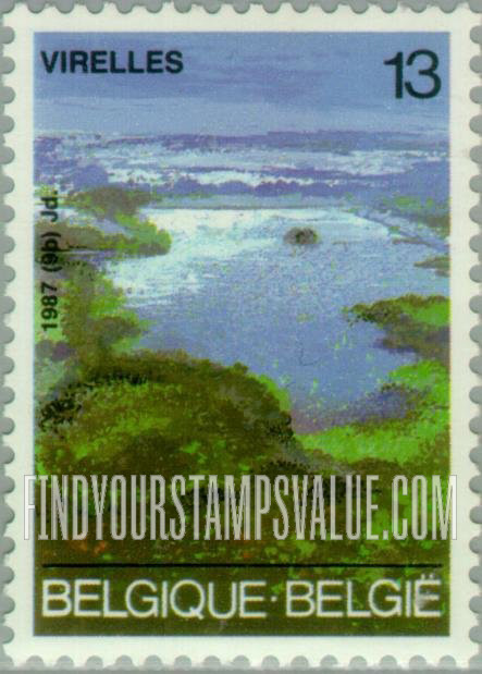 FindYourStampsValue: Tourism: Virelles Lake, Chimay