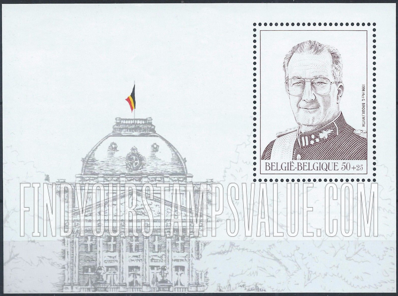 FindYourStampsValue: Semi-Postal: King Albert II