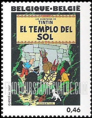 FindYourStampsValue: The Adventures of Tintin: Tintin book covers translated in Spanish (El Templo del Sol)