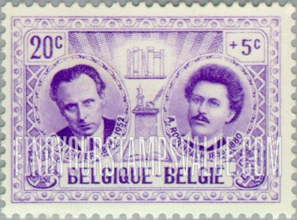 FindYourStampsValue: Semi-Postal: Charles Plisnier and Albrecht Rodenbach